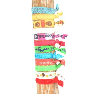 12 Pack Trendy Print Hair Ties