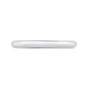 14K White Gold Plain Wedding Band