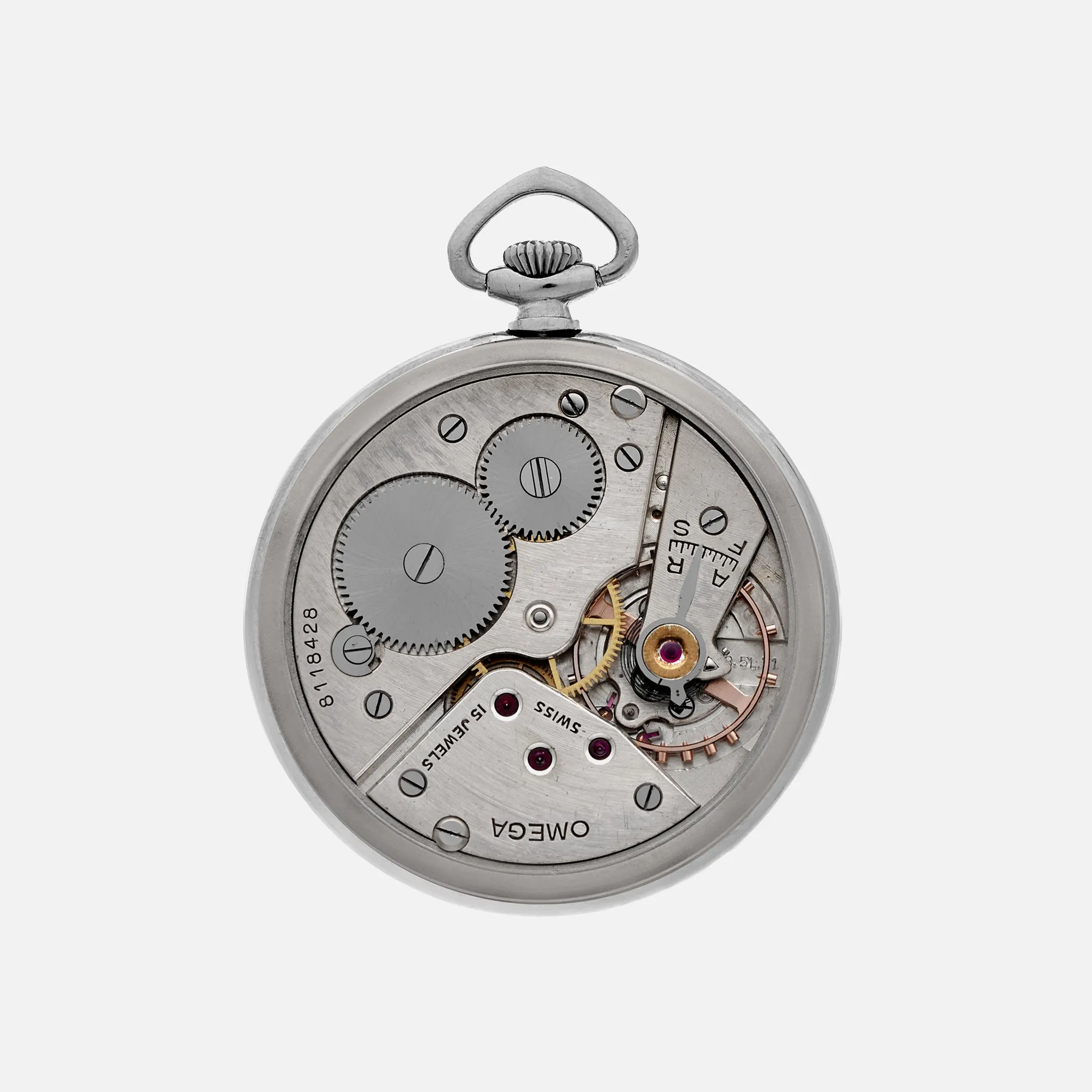 1940s Omega Pocket Watch With Two-Tone Dial