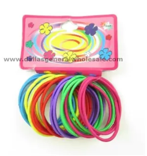 24 PC Colorful Hair Ties Wholesale
