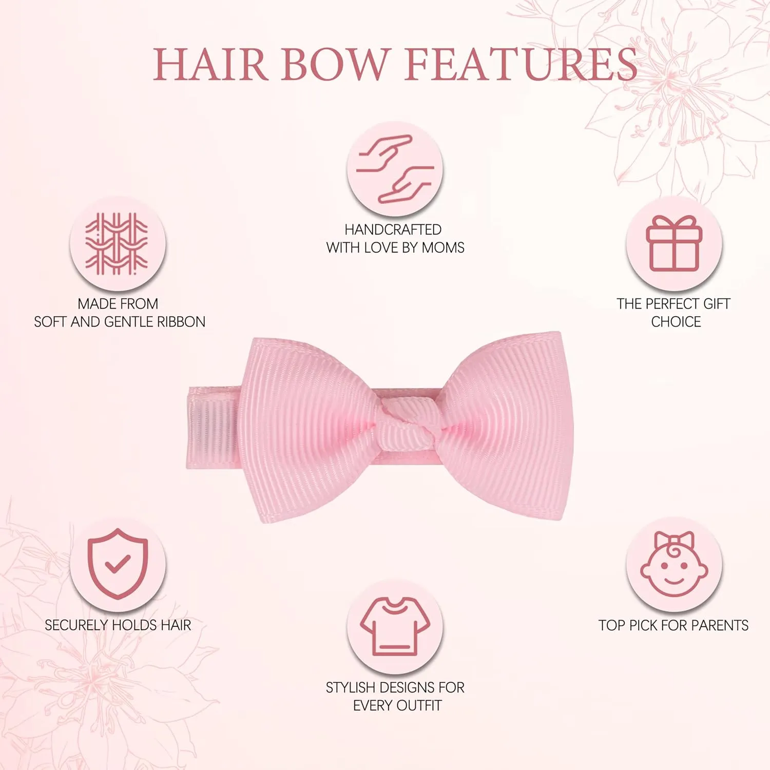 50 Pieces 25 Colors Fully Lined No Slip Hair Clips, Barrettes, Hair Accessories for Girls, Toddlers, Infants (Candy Colors 50pcs)