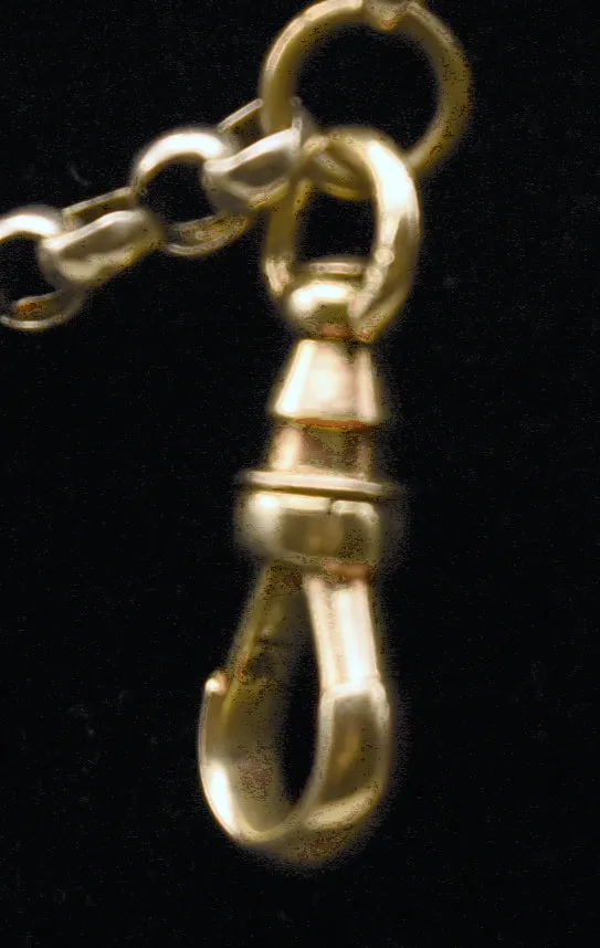 Antique 14K Gold Victorian Long Guard Chain Necklace - 65.5"