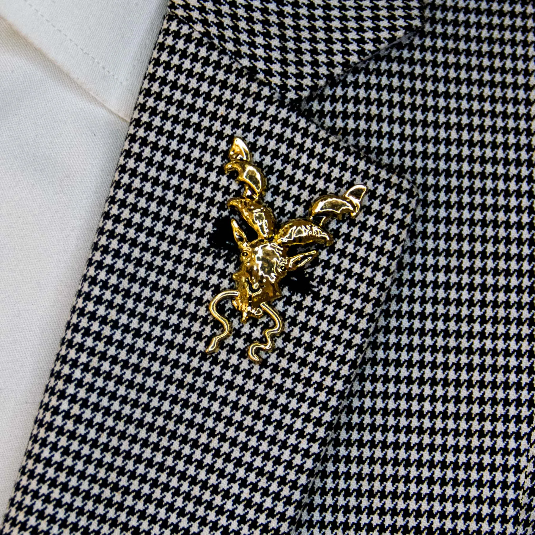 Antique Markhor – Bright Golden Lapel Pins