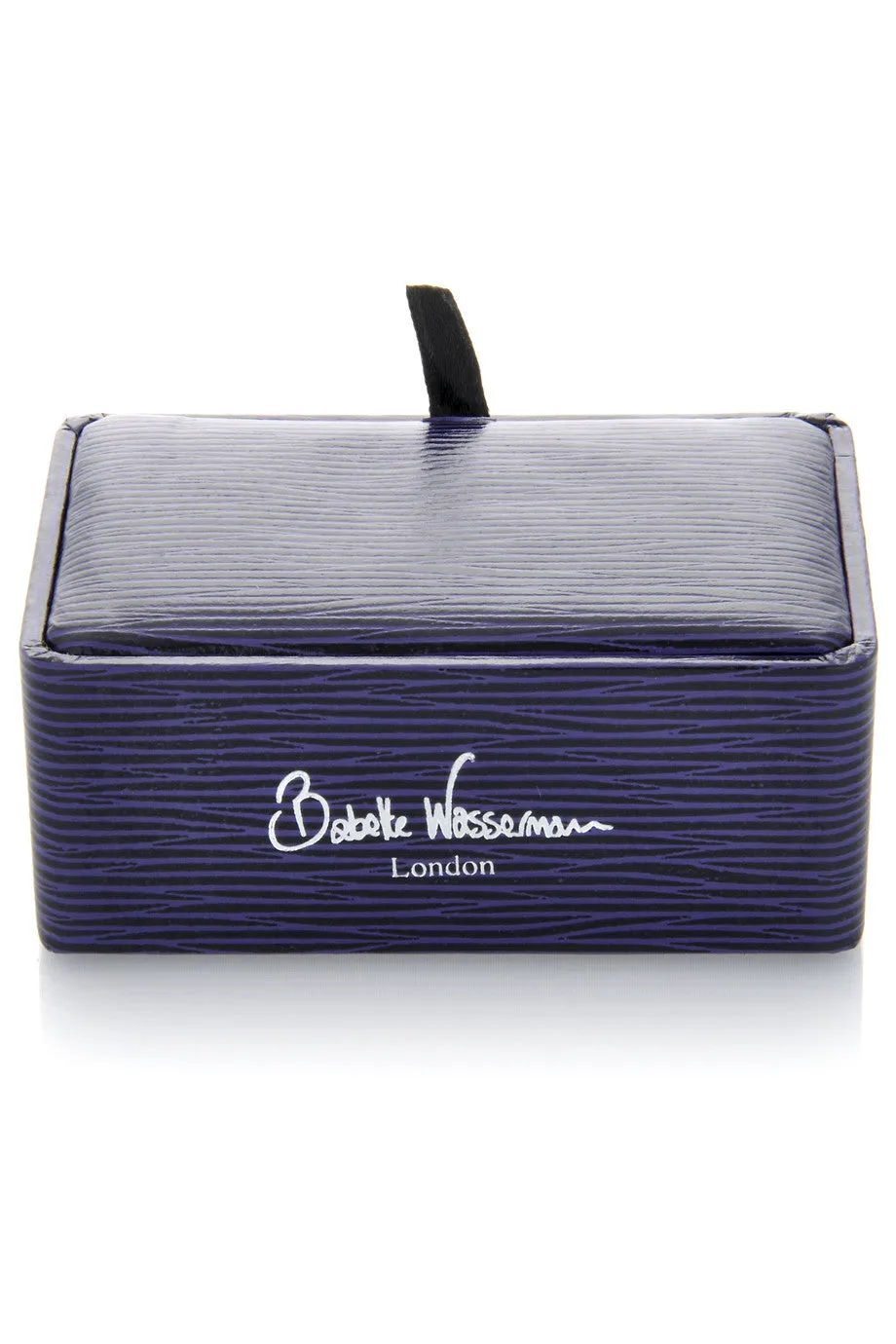 BABETTE WASSERMAN ROPE Wrap Navy Cufflinks