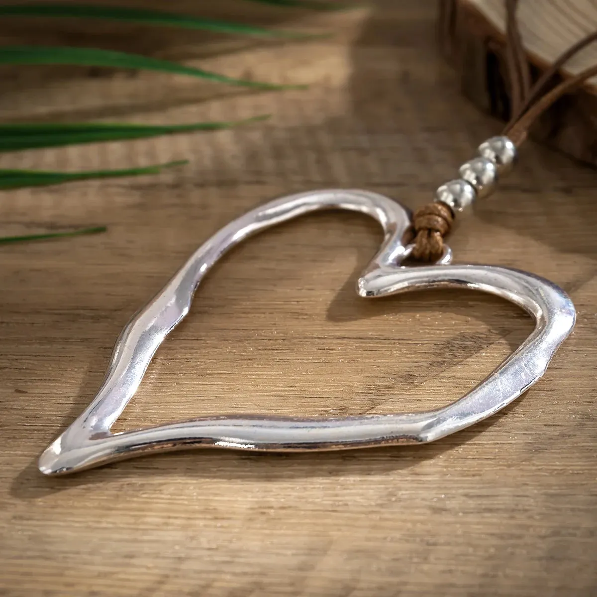 Big Boho Heart Pendant Necklace