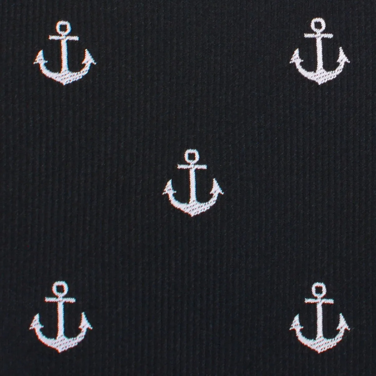 Black Anchor Self Bow Tie