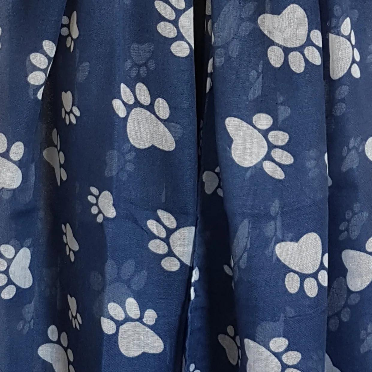 Blue Paw Print Scarf
