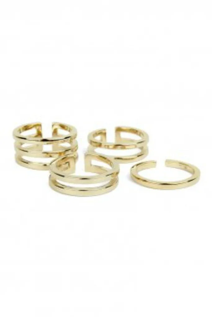 Bowie Accessories Symmetry Stackable Ring in Gold