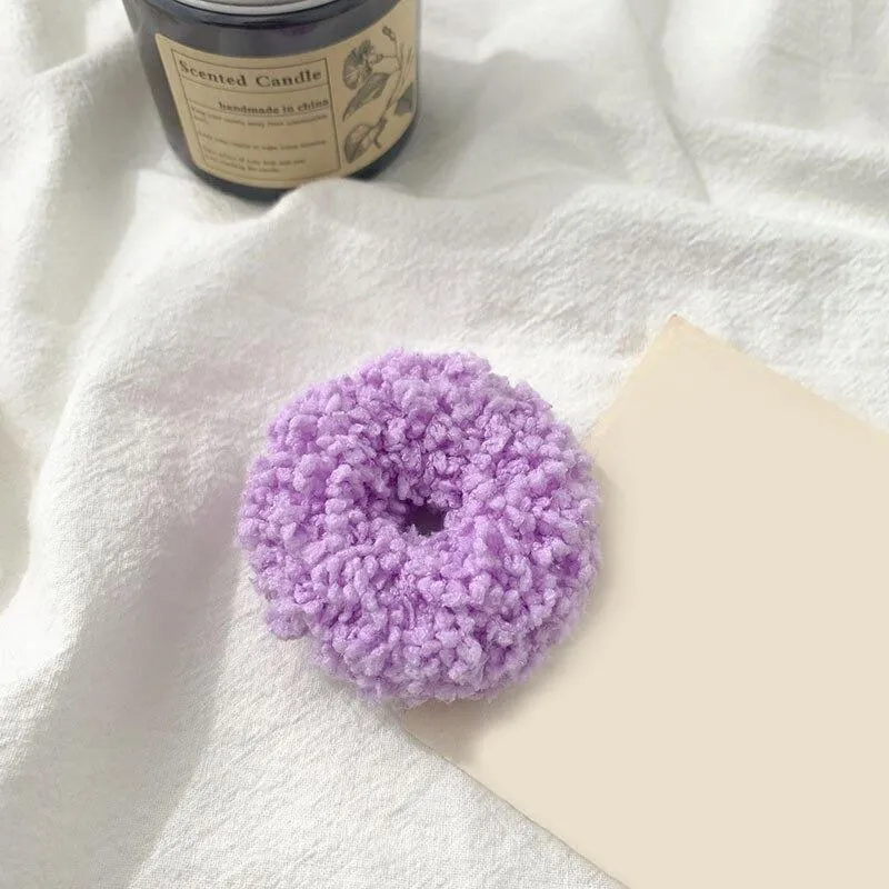 Colorful Luminous Plush Scrunchies Hair Band