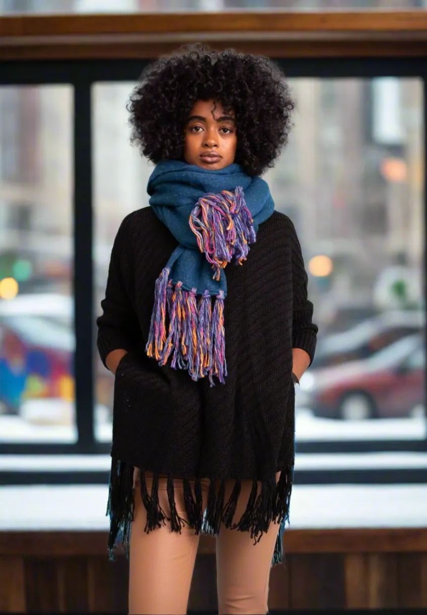 Frayed Bohemian Flow Scarf
