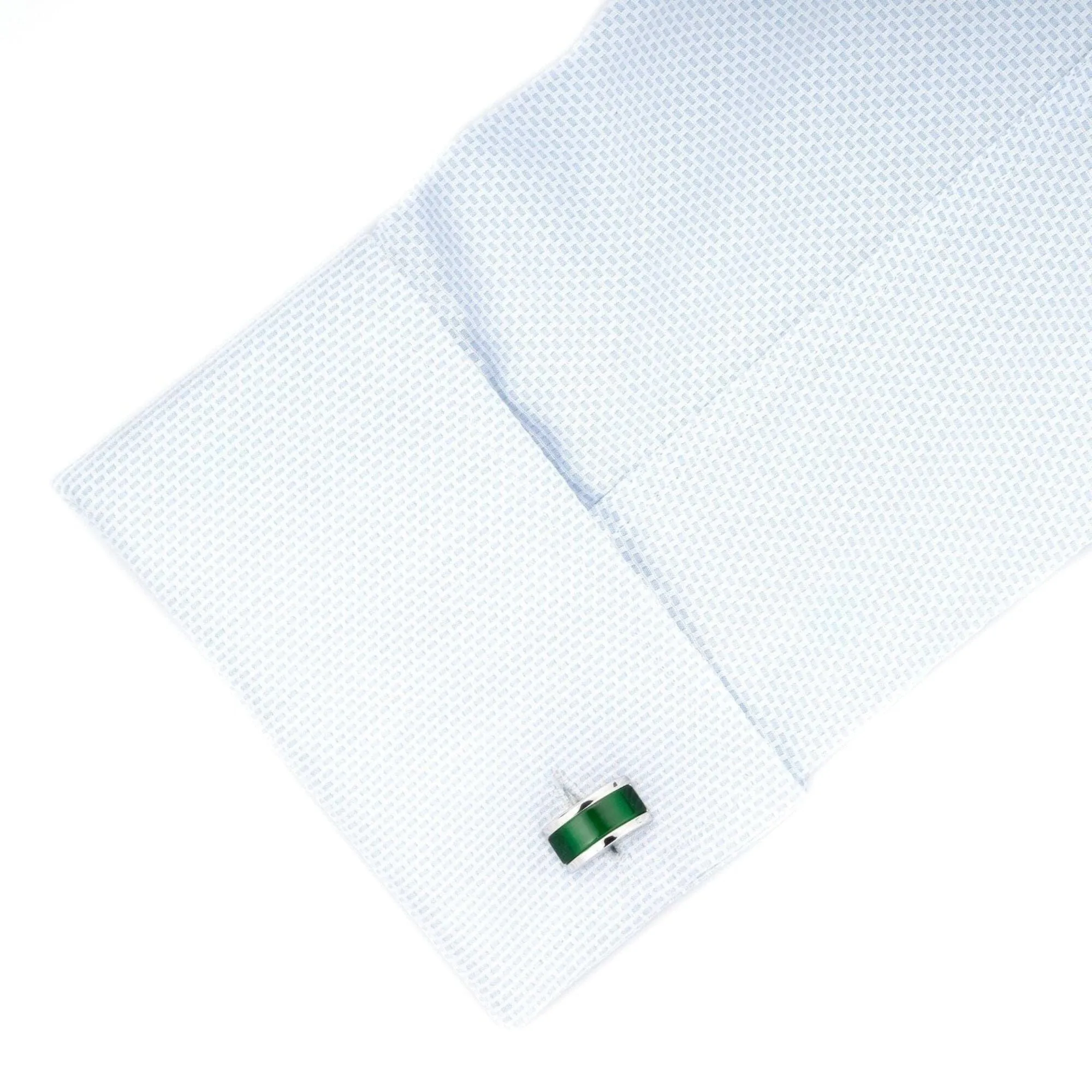 Green Cateye Cufflinks