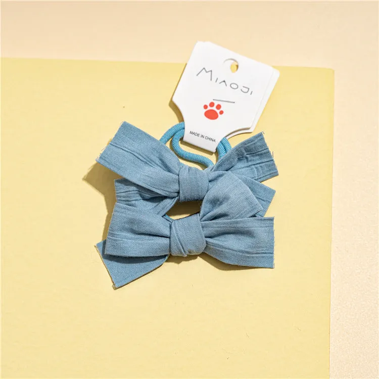 Hair Ties For Girls, 5Pcs Cute Rubber Bands Soft Elastic Ponytail Holders Cartoon Accessories