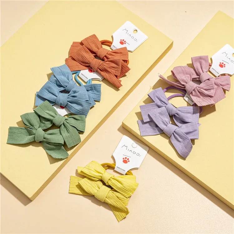 Hair Ties For Girls, 5Pcs Cute Rubber Bands Soft Elastic Ponytail Holders Cartoon Accessories