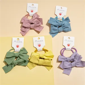 Hair Ties For Girls, 5Pcs Cute Rubber Bands Soft Elastic Ponytail Holders Cartoon Accessories