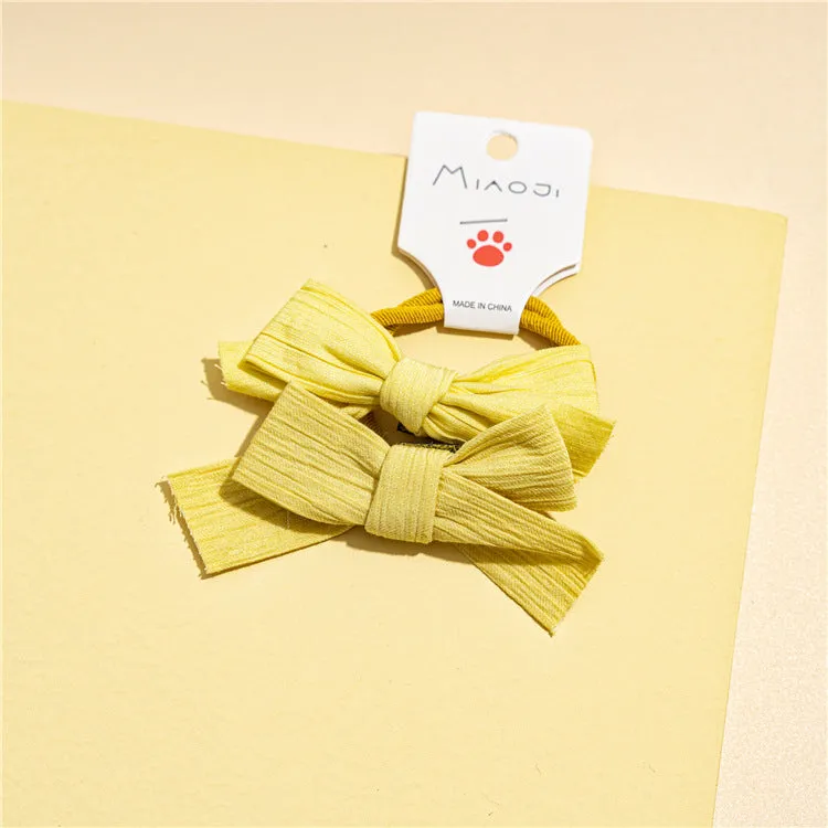 Hair Ties For Girls, 5Pcs Cute Rubber Bands Soft Elastic Ponytail Holders Cartoon Accessories