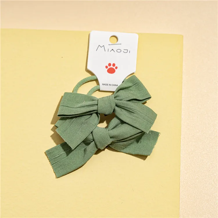 Hair Ties For Girls, 5Pcs Cute Rubber Bands Soft Elastic Ponytail Holders Cartoon Accessories