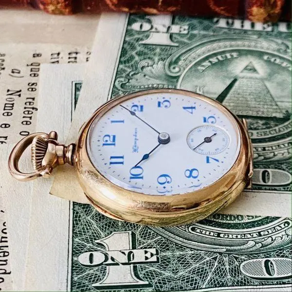 Hampden Pocket Watch Luxury 1905 3/0S Antique Vintage Rare