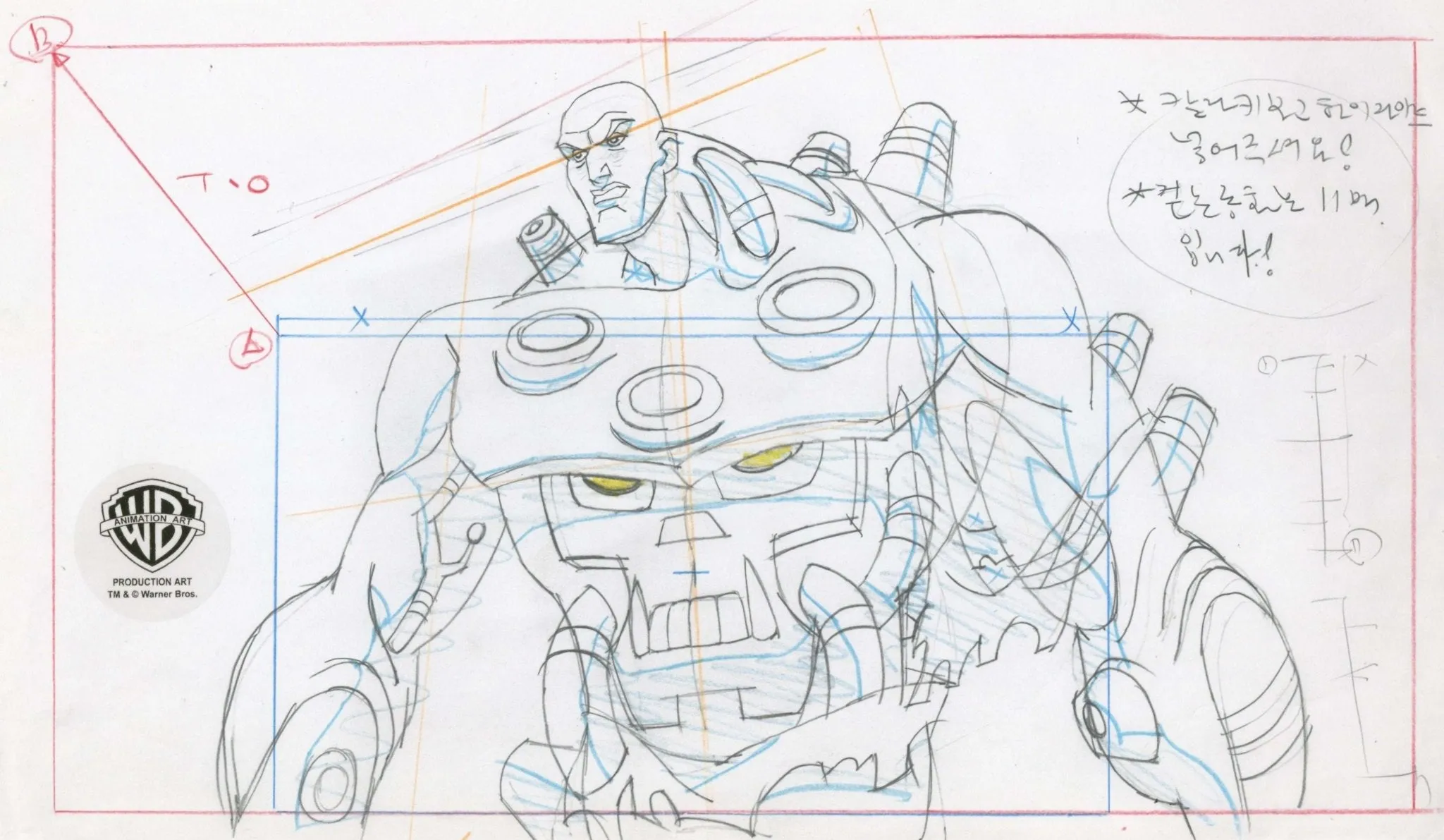 Justice League Unlimited Original Production Drawing: Lex Luthor
