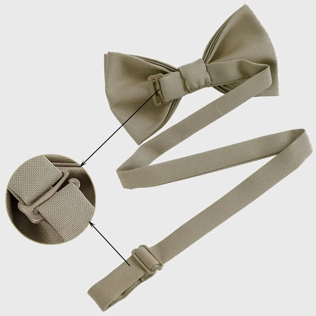 Kajeer Classic Pre-Tied Mens Bow Ties Formal Adjustable Solid Tuxedo Bowtie for for Adults & Children