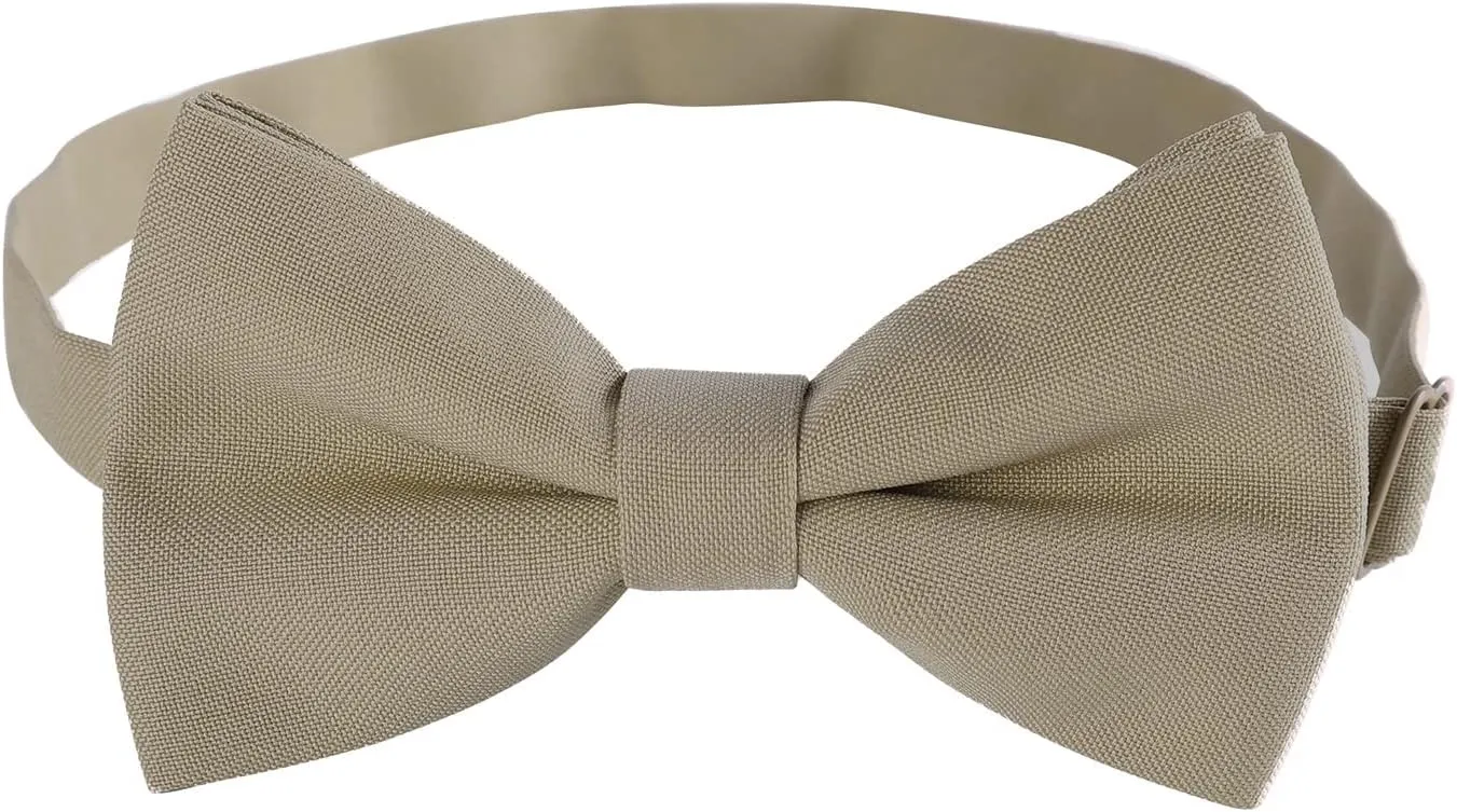 Kajeer Classic Pre-Tied Mens Bow Ties Formal Adjustable Solid Tuxedo Bowtie for for Adults & Children