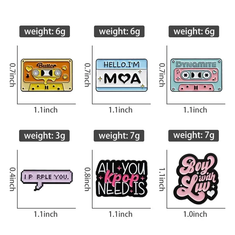 KPOP Enamel Pins  Brooches Lapel Badge