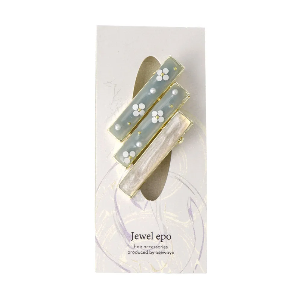 Mini Flower Print Pinch Clip Set