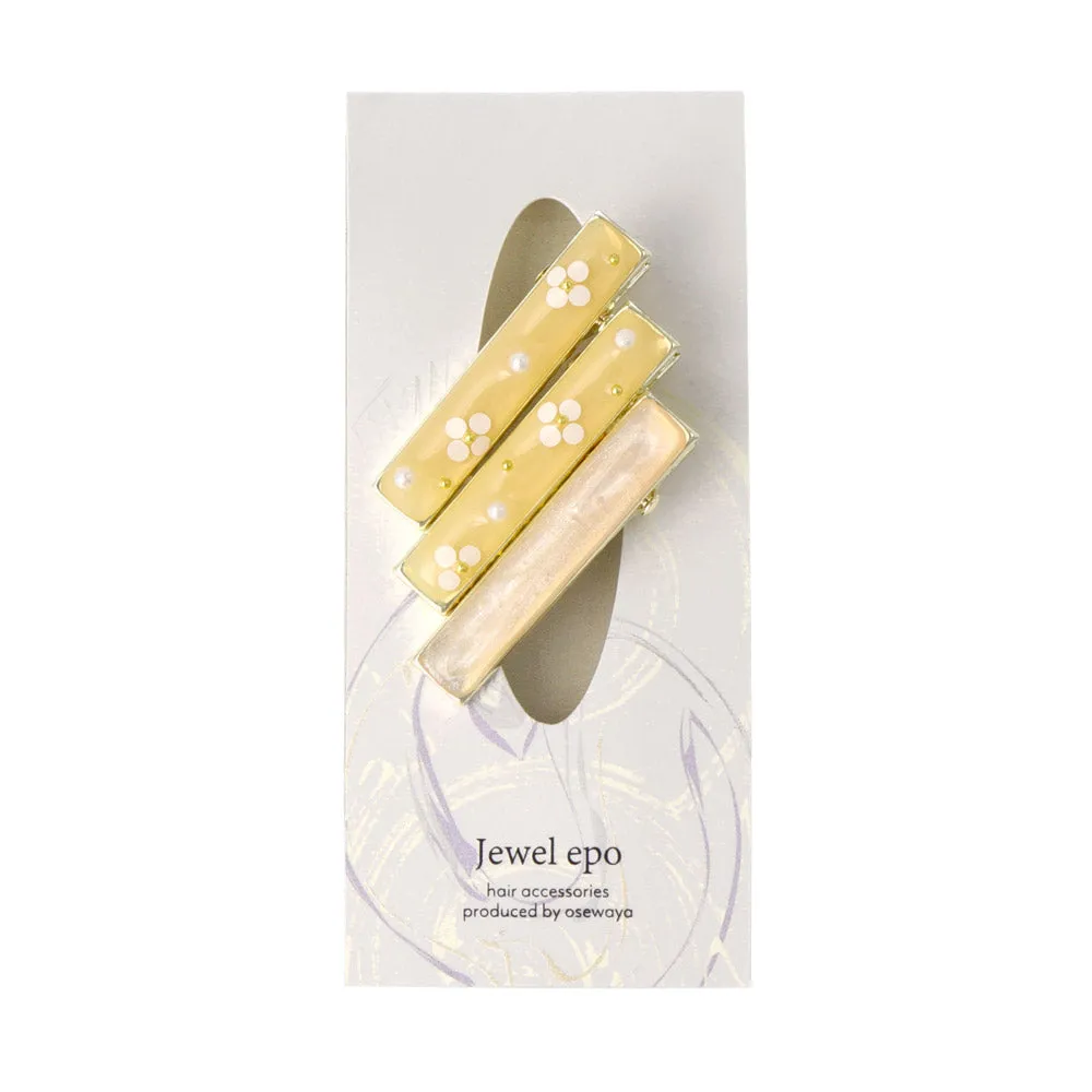 Mini Flower Print Pinch Clip Set