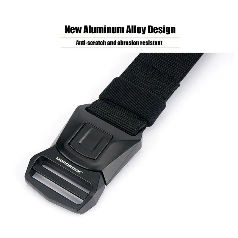 MROCKX™ Canvas Tactical Belt - Quick Release Aluminum Buckle | Survival Army Rigger Waistband