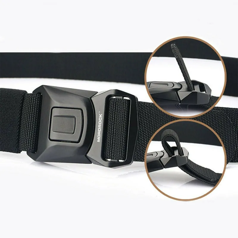 MROCKX™ Canvas Tactical Belt - Quick Release Aluminum Buckle | Survival Army Rigger Waistband