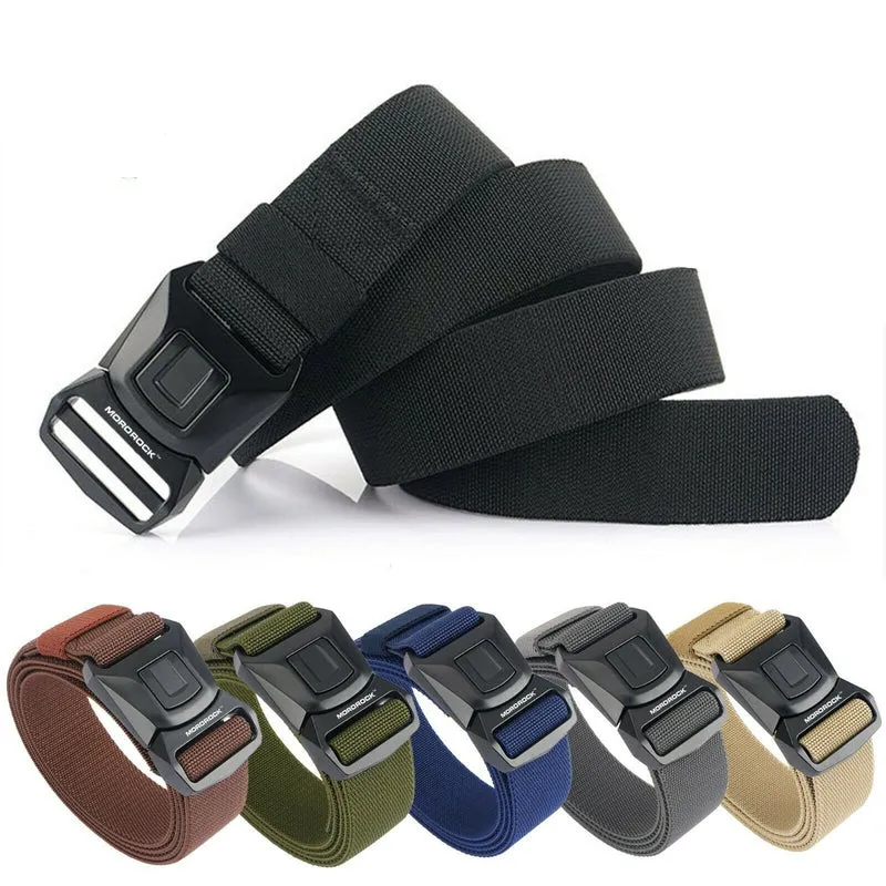 MROCKX™ Canvas Tactical Belt - Quick Release Aluminum Buckle | Survival Army Rigger Waistband