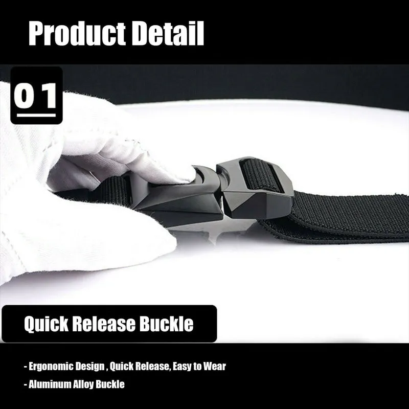 MROCKX™ Canvas Tactical Belt - Quick Release Aluminum Buckle | Survival Army Rigger Waistband