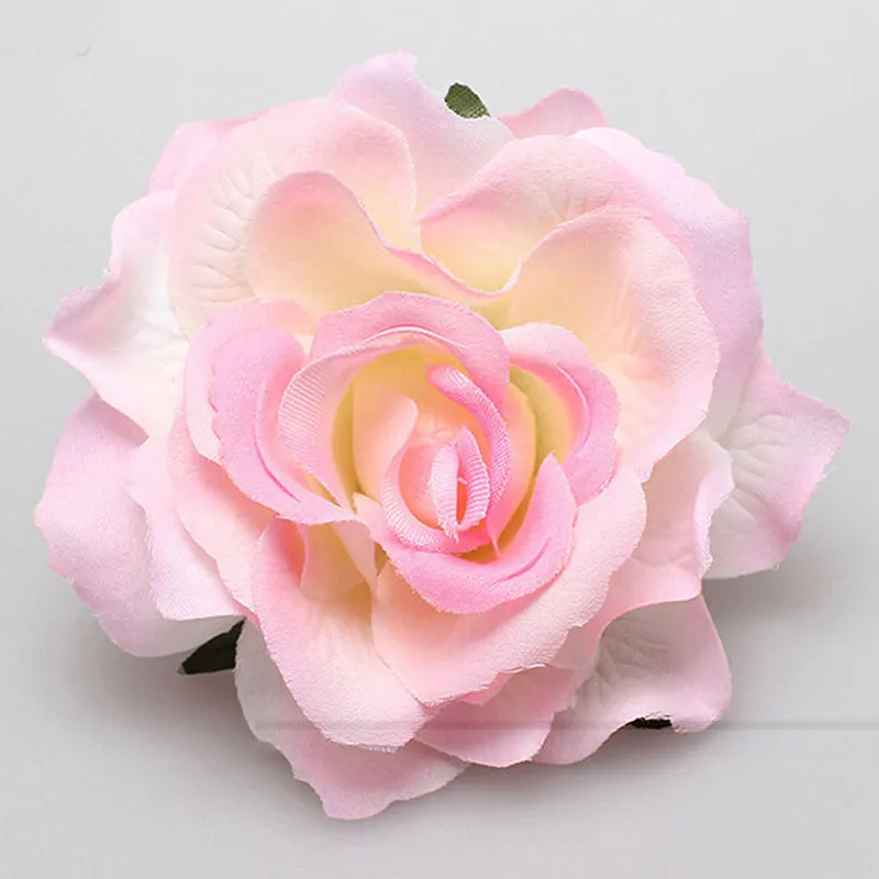 New Beautiful Rose Flocking Cloth Red Flower Hair Clip Hairpin DIY Headdress Hair Accessories For Bridal Wedding