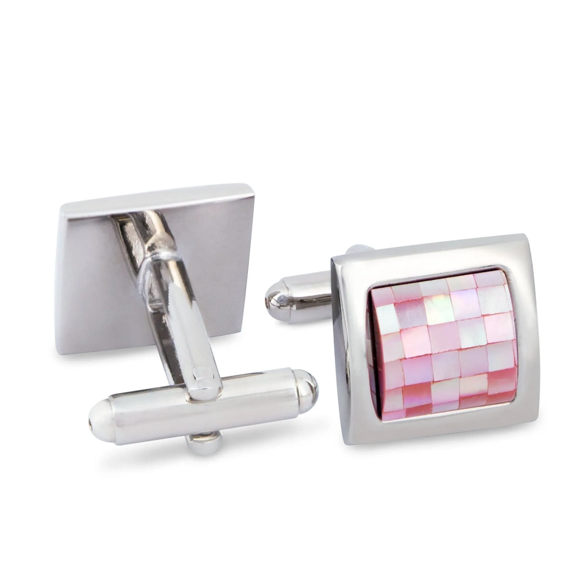 Pink Mother of Pearl Tiles Cufflinks (Online Exclusive)