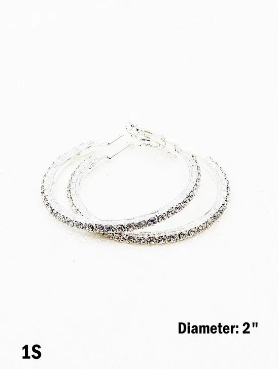 Rhinestone Hoop Earrings