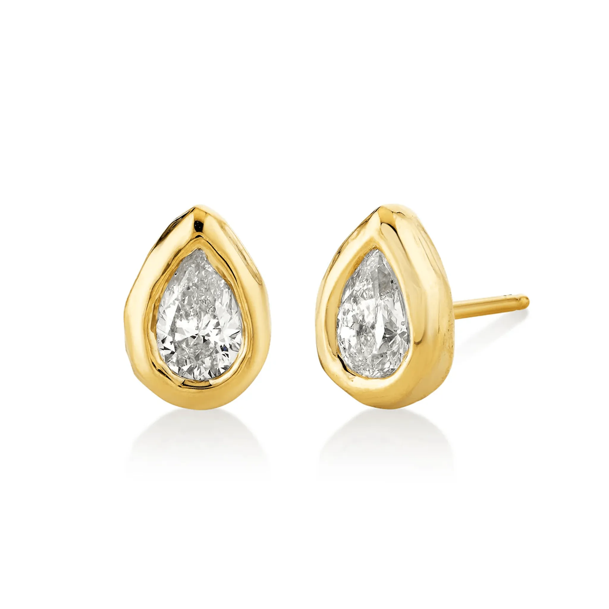 River Water Drop Diamond Stud