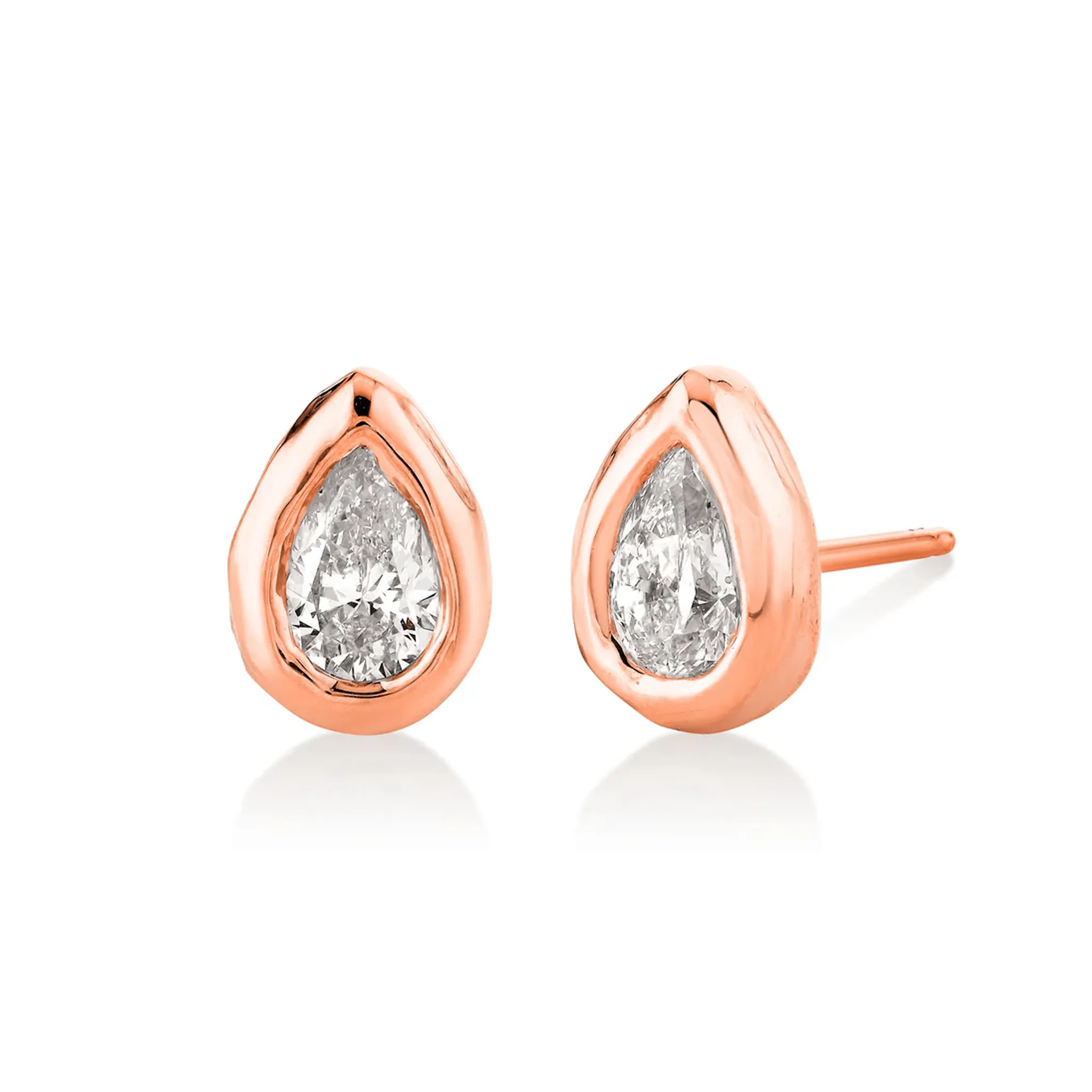 River Water Drop Diamond Stud