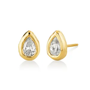 River Water Drop Diamond Stud