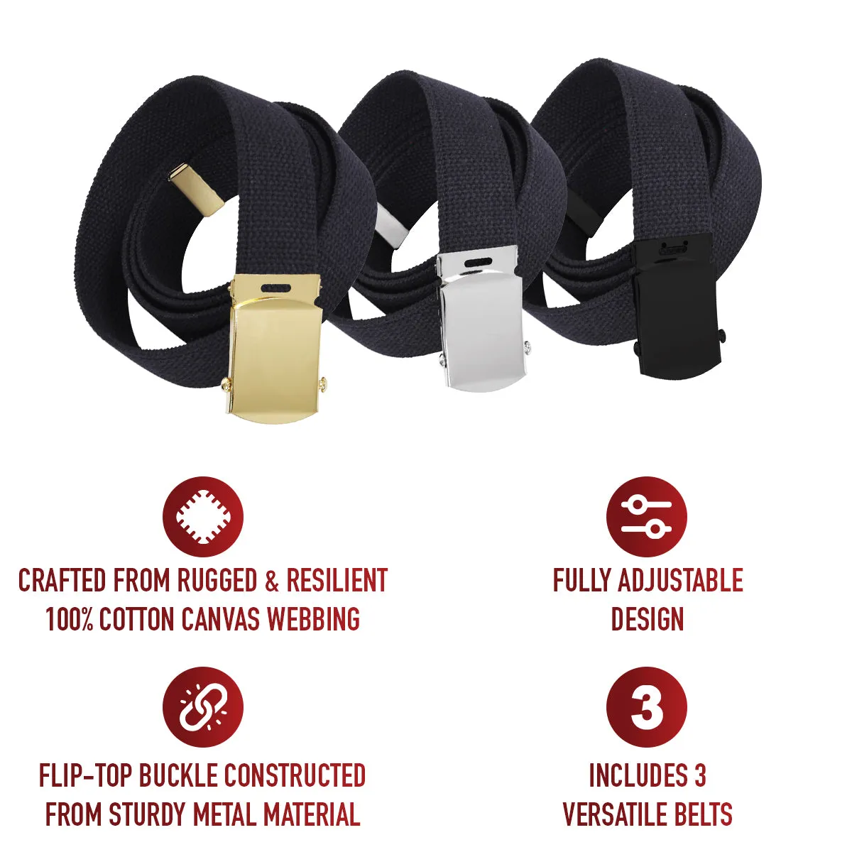 Rothco’s Web Belts | 3-Pack