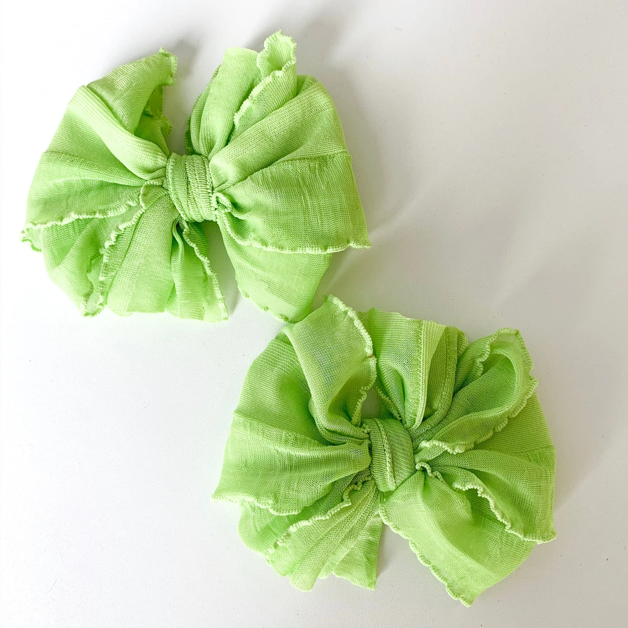 Ruffle Hair Clip Set
