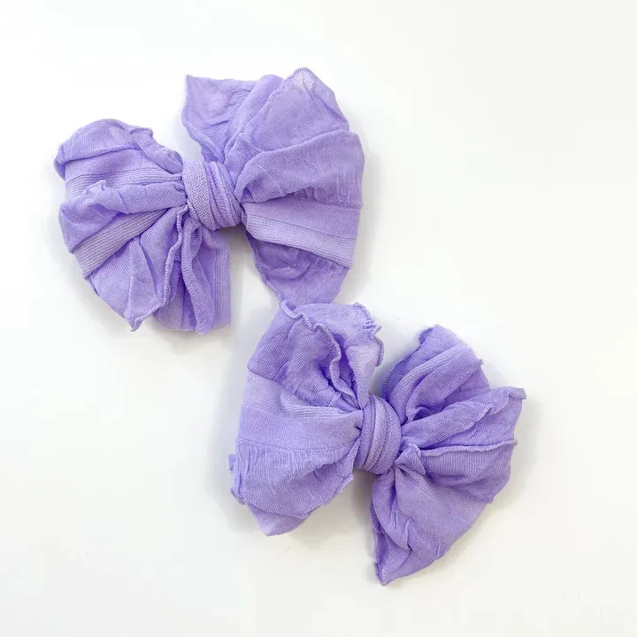 Ruffle Hair Clip Set