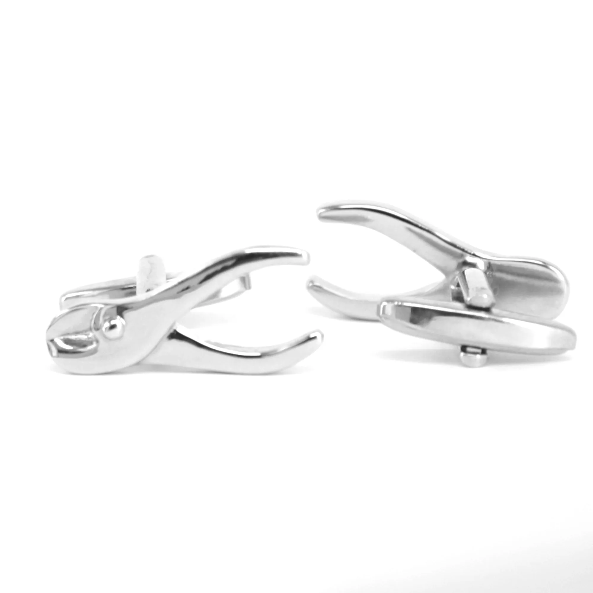 Silver Pliers Cufflinks - tool Cufflinks