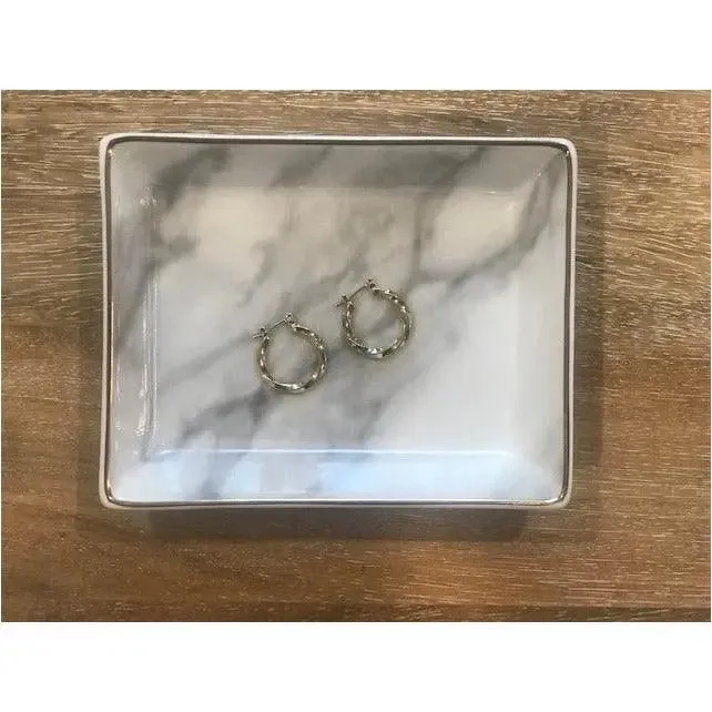 Small Twisted Gold Hoop Earrings