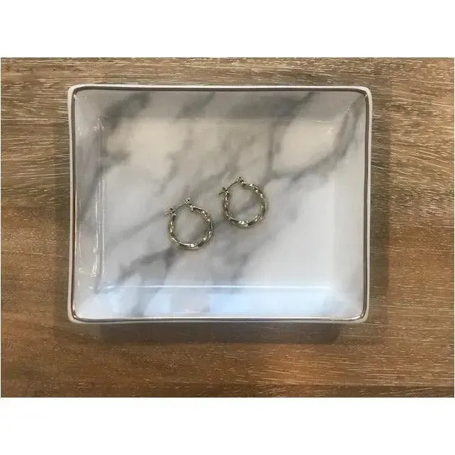 Small Twisted Gold Hoop Earrings