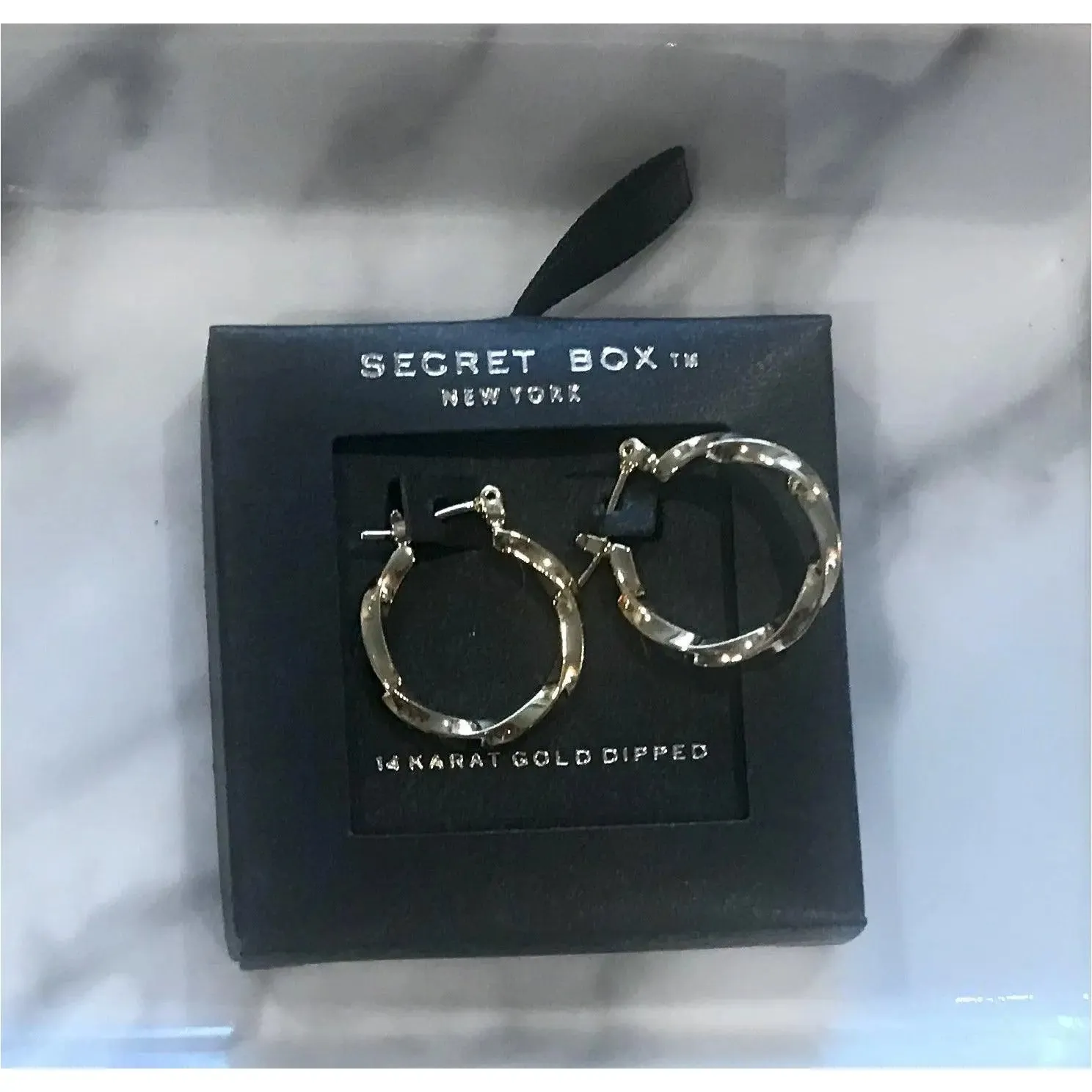 Small Twisted Gold Hoop Earrings