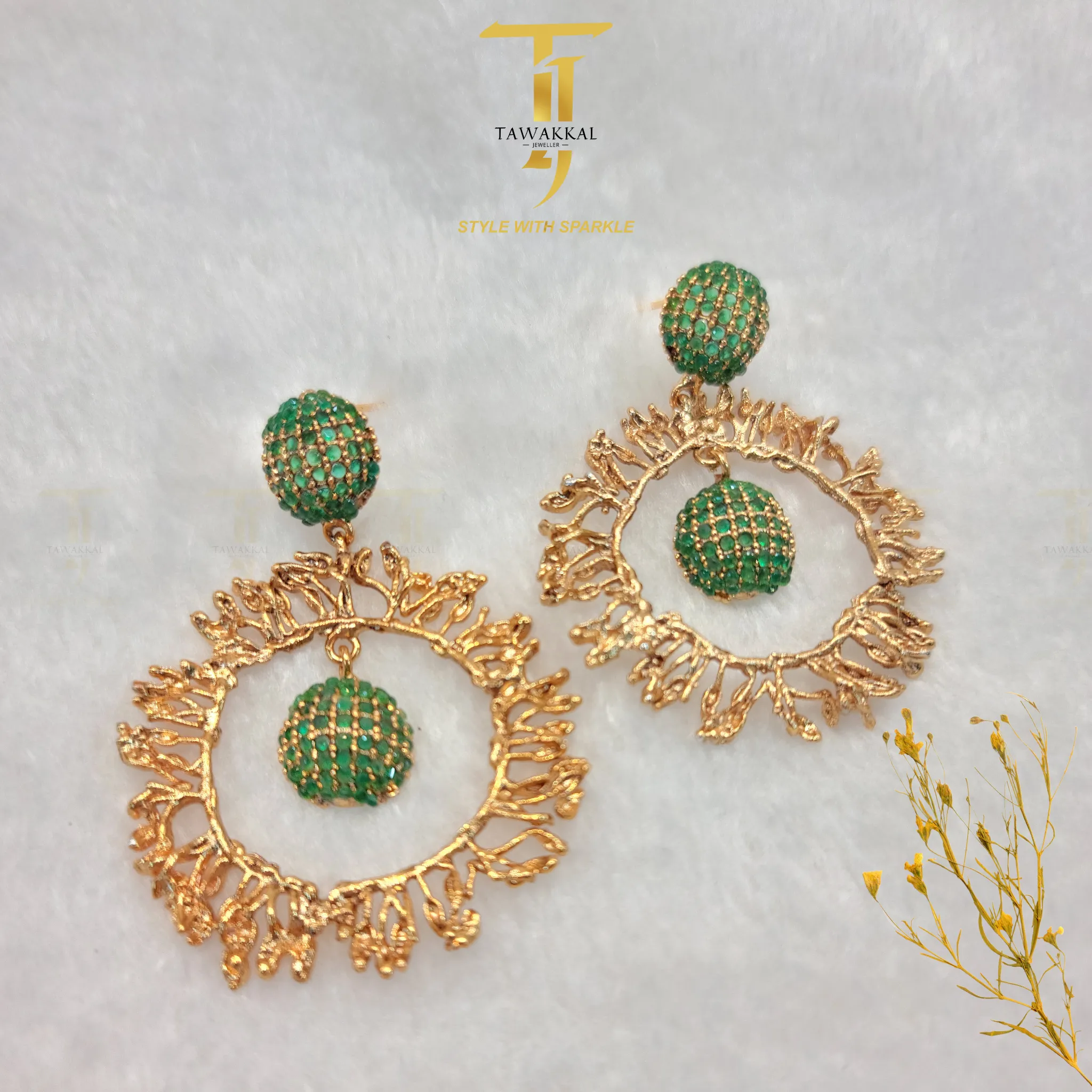 Stylish Zirconic Ball Hoops