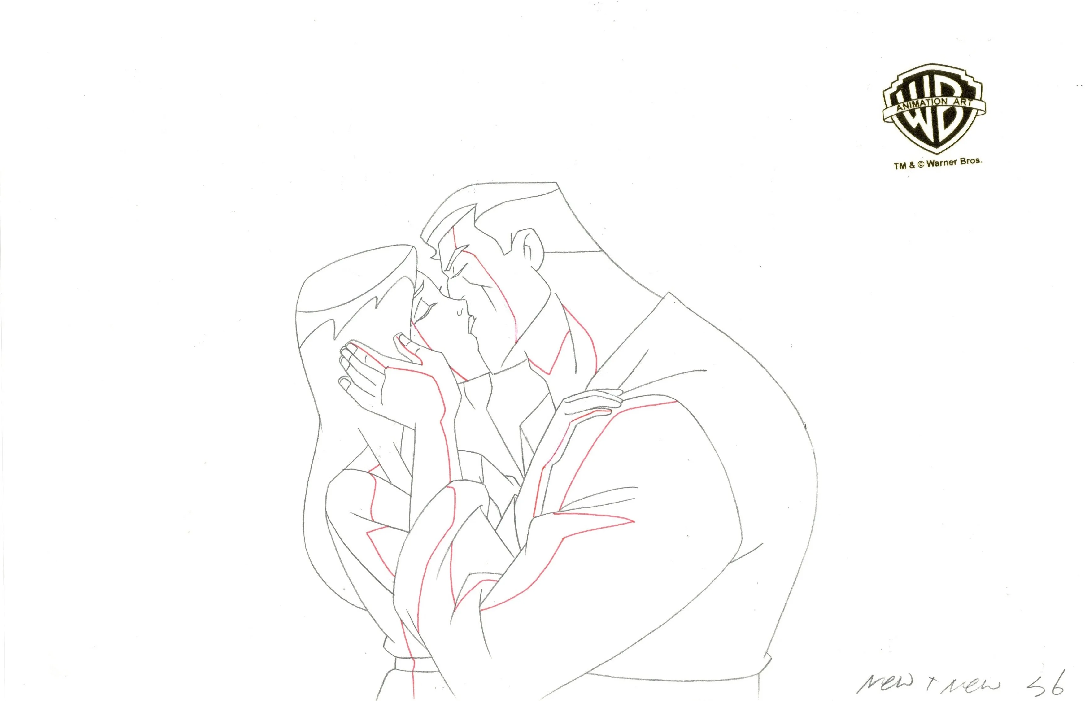 Superman Doomsday Original Production Drawing: Clark, Lois