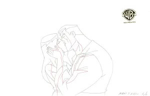 Superman Doomsday Original Production Drawing: Clark, Lois