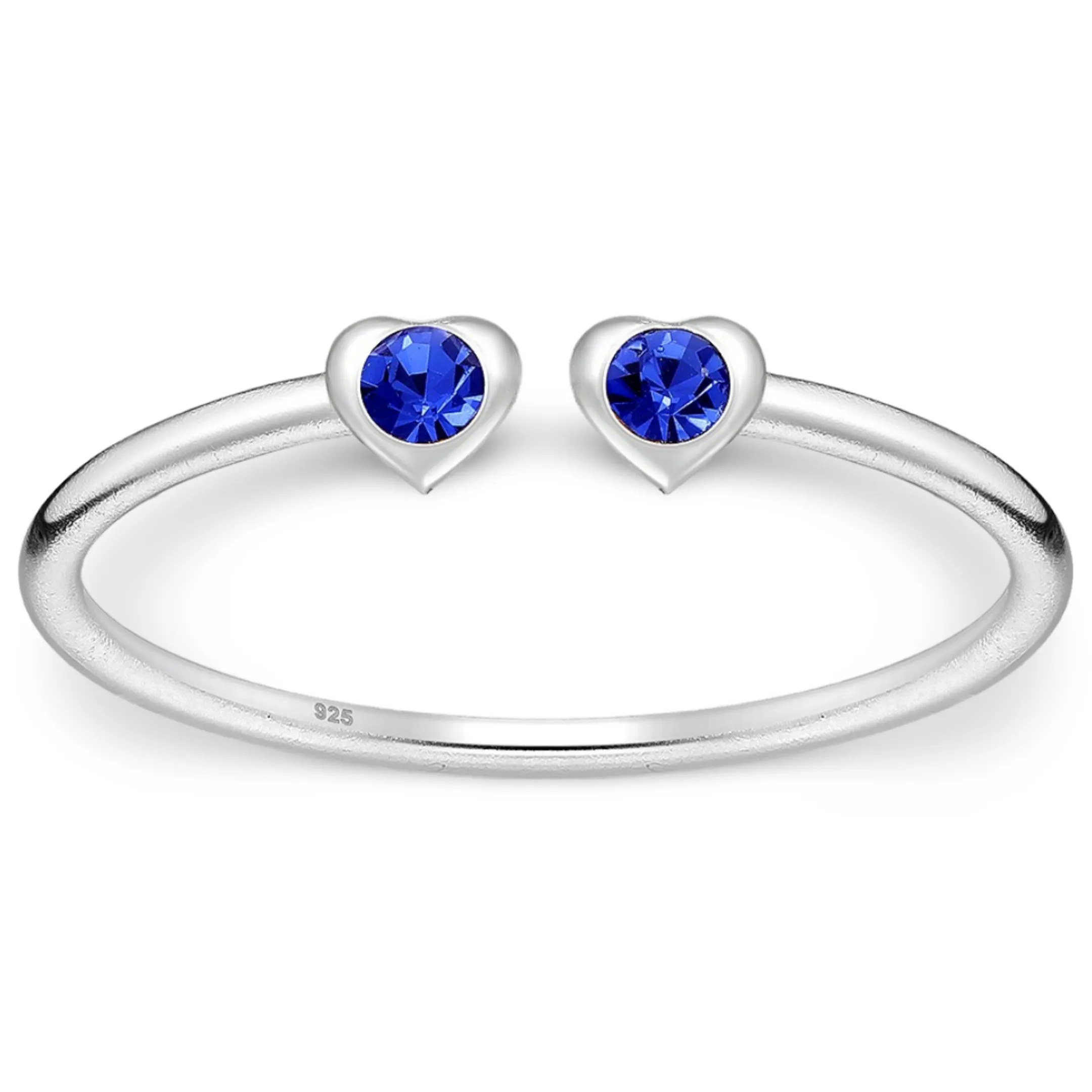 Toe Ring -925 Sterling Silver -Adjustable -Heart Shape