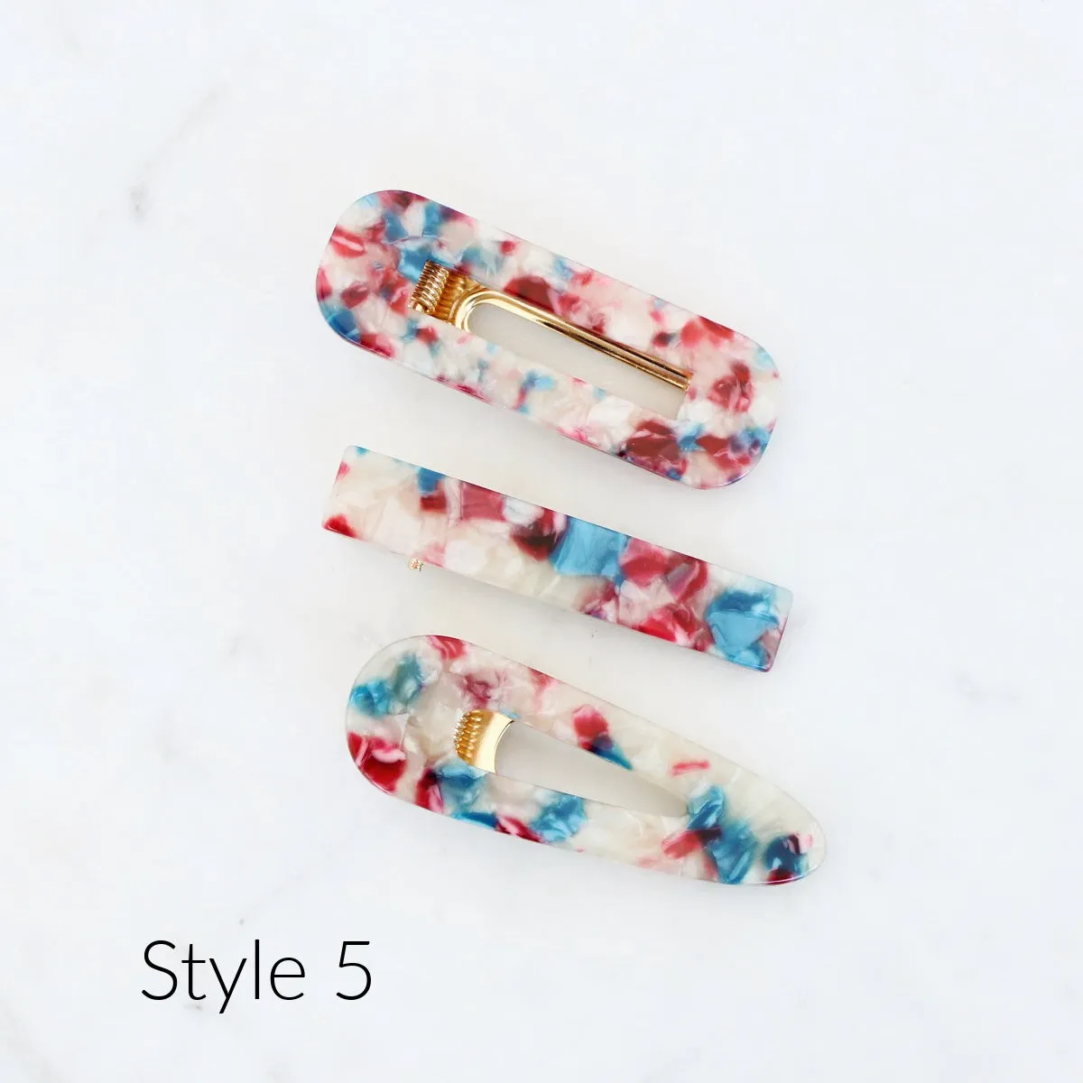 Trendy 3 Pack Hair Clip Barettes