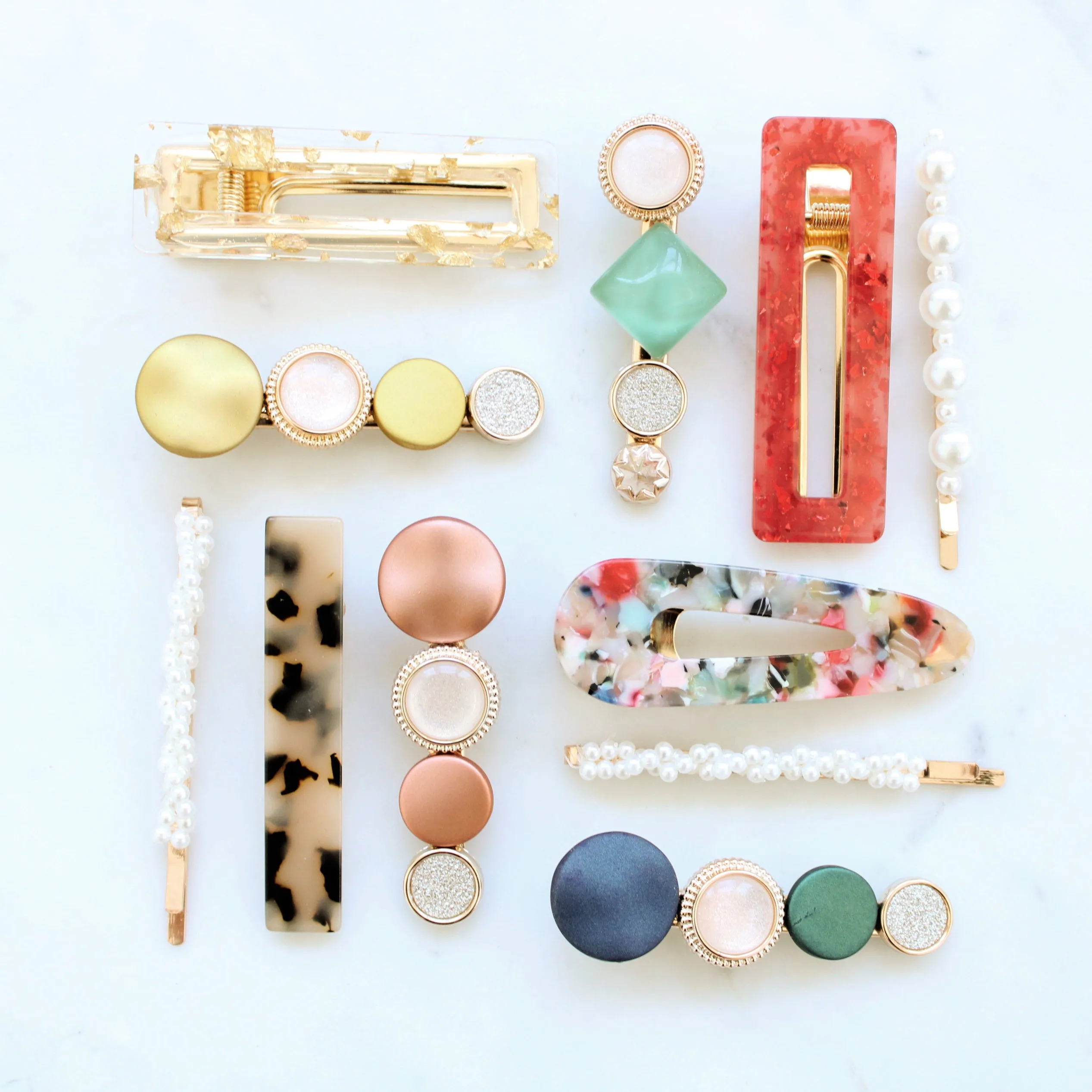 Trendy 3 Pack Hair Clip Barettes